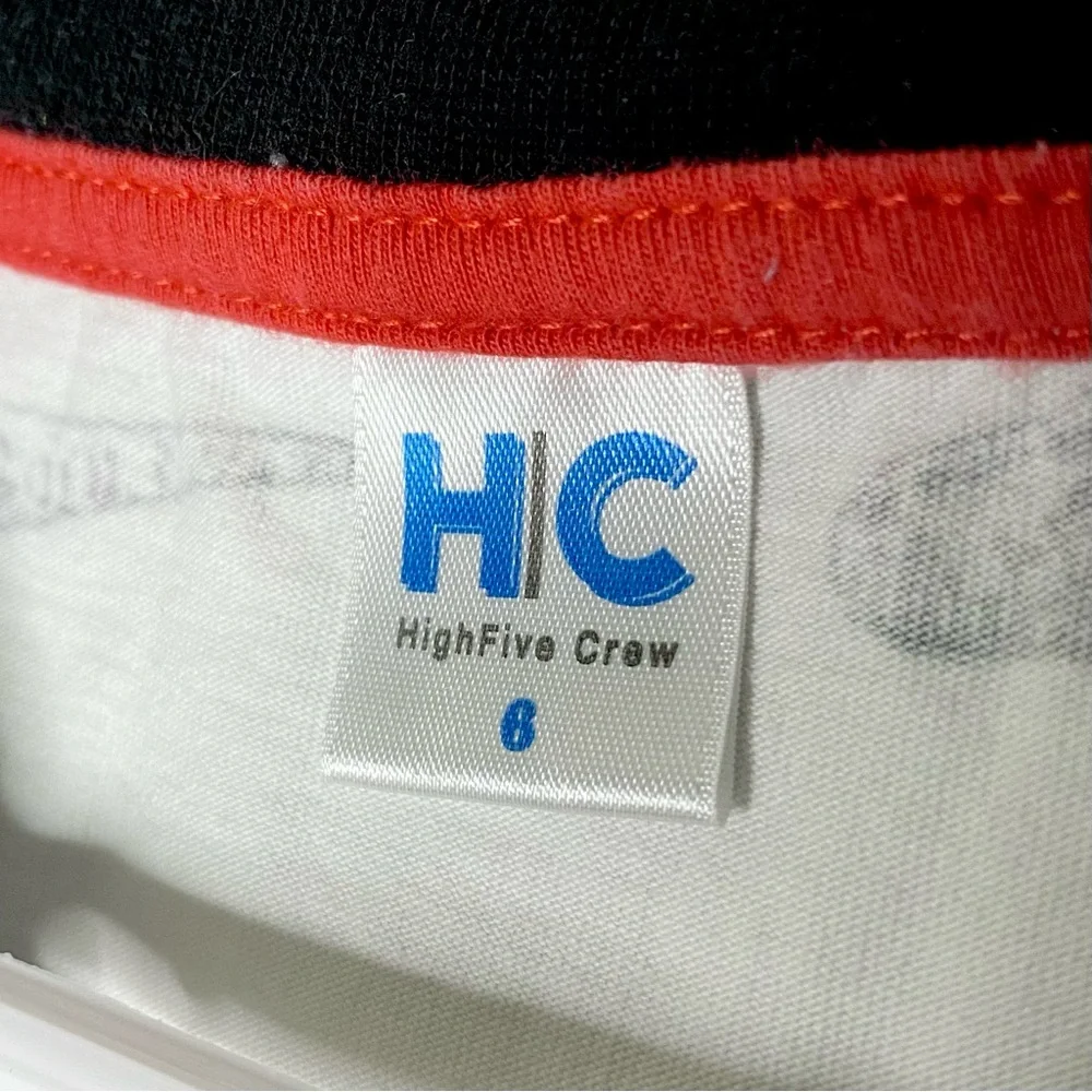 High Five Crew Long Sleeve Christmas Santa Dinosaur Shirt Size 6